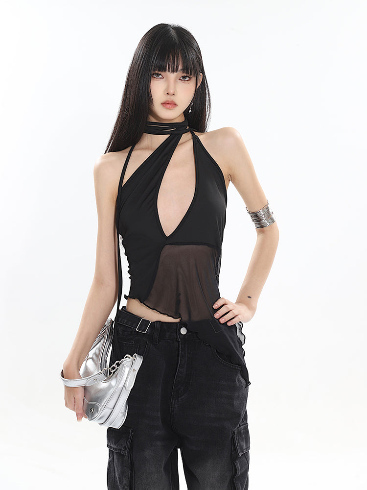 【24s April.】Sexy High Street Off-shoulder Strappy Vest ArtsKoreanMan