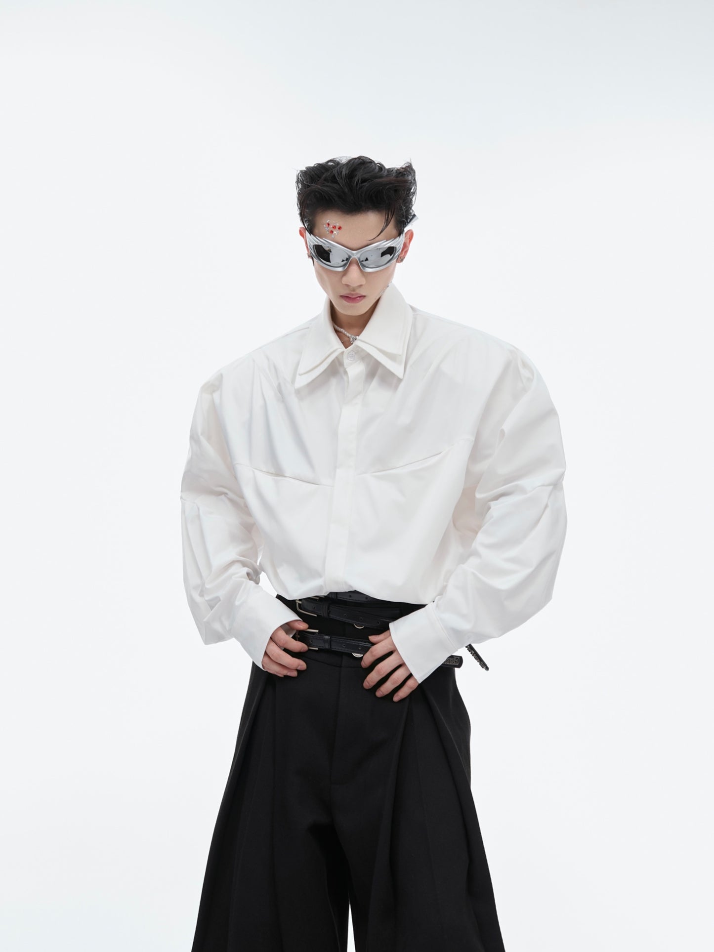 【24s June.】Double Layer Deconstructed Pleated Shirt ArtsKoreanMan