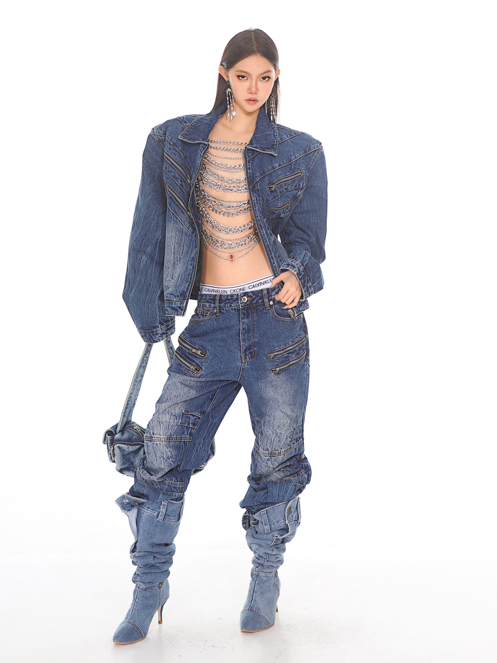 【24s Oct.】Gradient Washed Distressed Denim Jacket ArtsKoreanMan