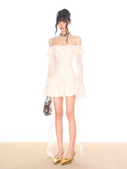 【25s Mar.】Flowing Strapless Off-Shoulder Bodycon Dress