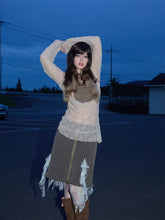 【25s May.】Lace Collar Detachable Fur Collar Top