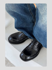 Crosscut Washed Horsehide Derby Shoes