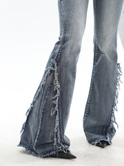 【24s June.】Vintage Washed Raw Edge Flared Jeans ArtsKoreanMan
