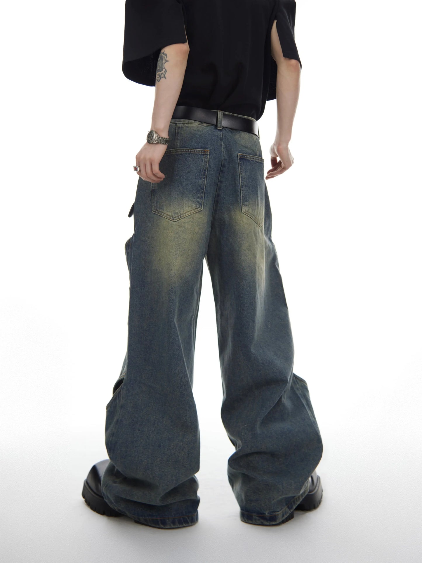 【23s May.】 Trendy Cutout Jeans ArtsKoreanMan