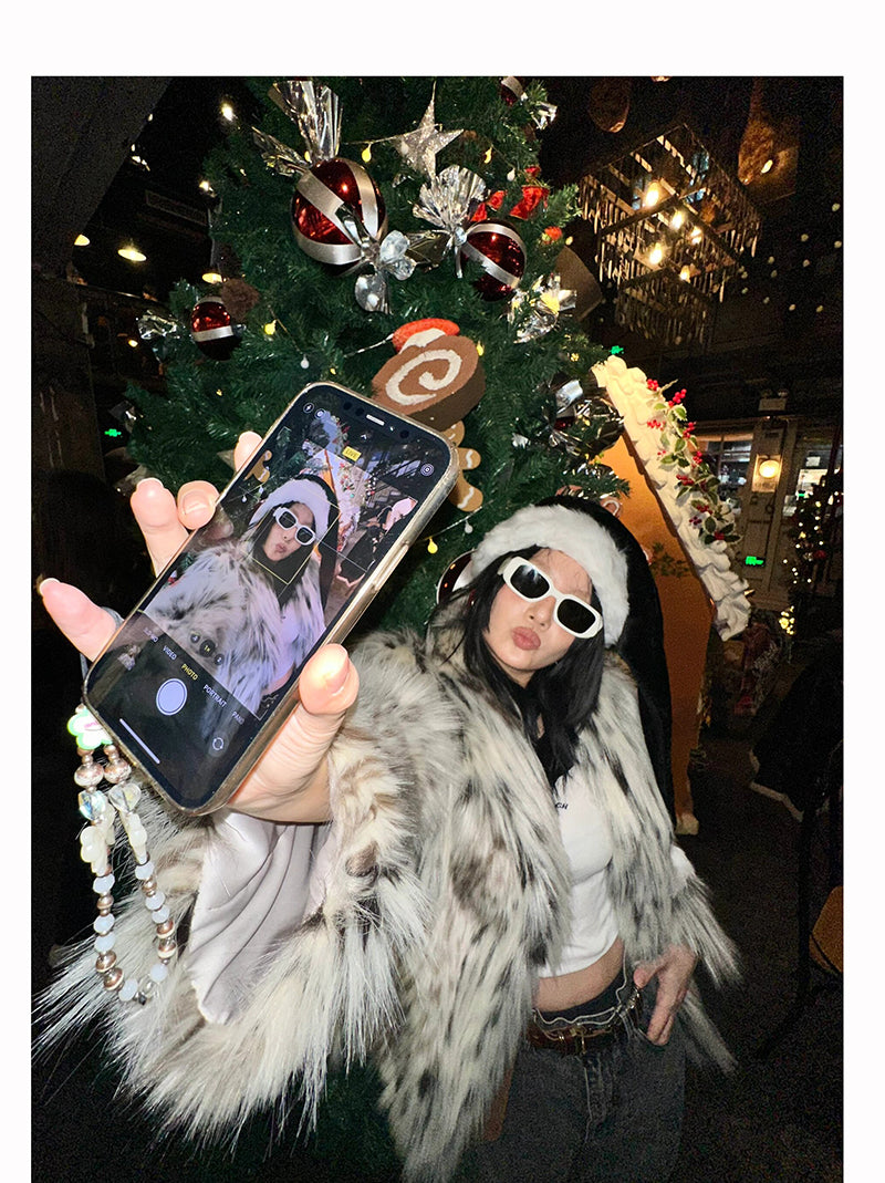 【24s Nov.】Leopard Plush Faux Fur Coat(Girls) ArtsKoreanMan