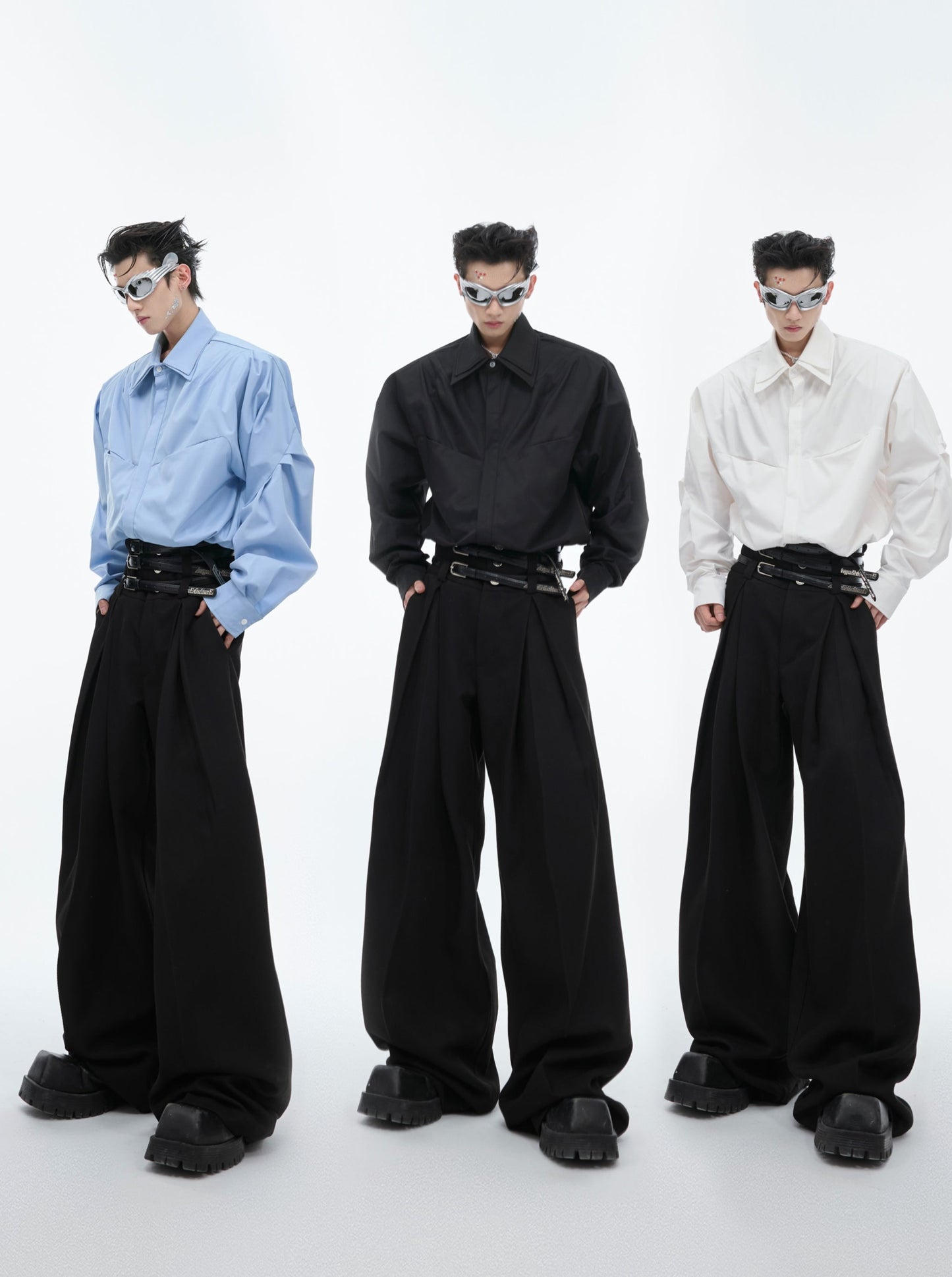 【24s June.】Double Layer Deconstructed Pleated Shirt ArtsKoreanMan