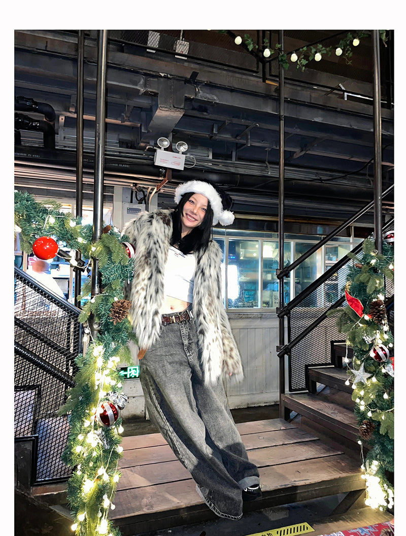 【24s Nov.】Leopard Plush Faux Fur Coat(Girls) ArtsKoreanMan