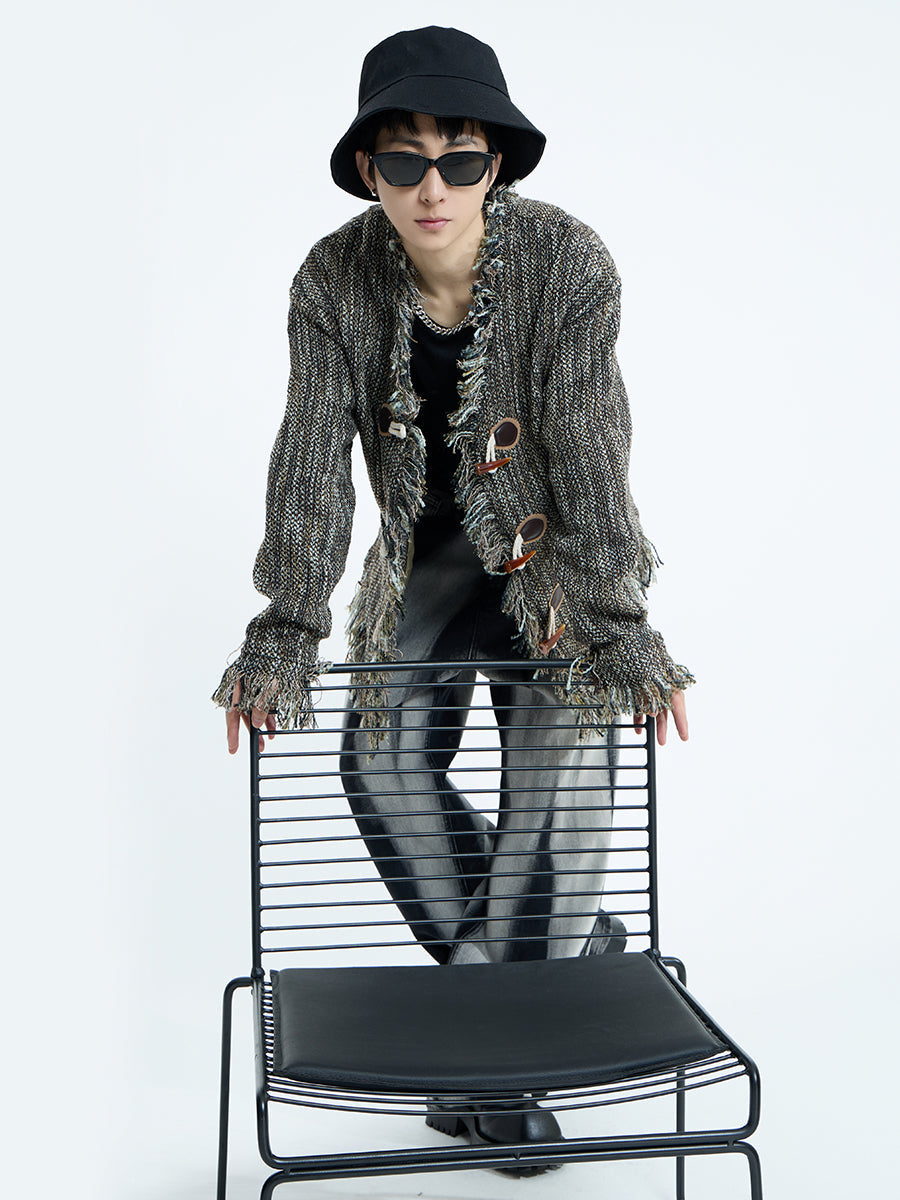 【23s September.】Vintage Braided Raw Trim Unisex Jacket -L ArtsKoreanMan