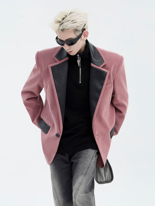 【24s Aug.】Retro High-grade Brushed PU Suit ArtsKoreanMan