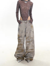 【24s February.】Hand Drawn Graffiti Baggy Jeans ArtsKoreanMan