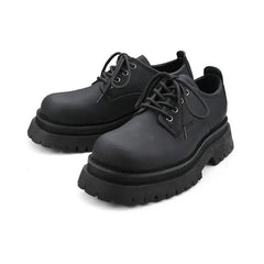 【New】Thick Sole Leather Shoes ArtsKoreanMan