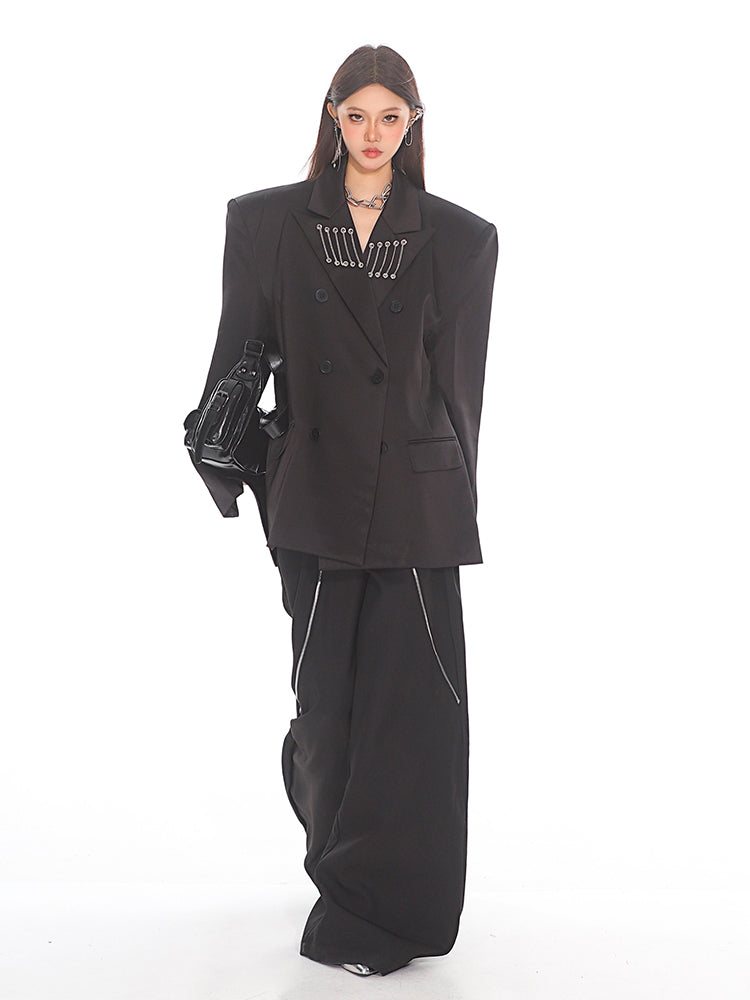 【24s Oct.】Small Design Flared Zipper Trousers ArtsKoreanMan