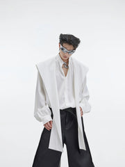 【23s September.】Shawl Hooded Long Streamer Shirt ArtsKoreanMan