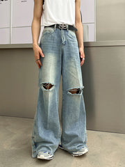 【24s Aug.】High Street Vibe Retro Ripped Oversize Jeans ArtsKoreanMan