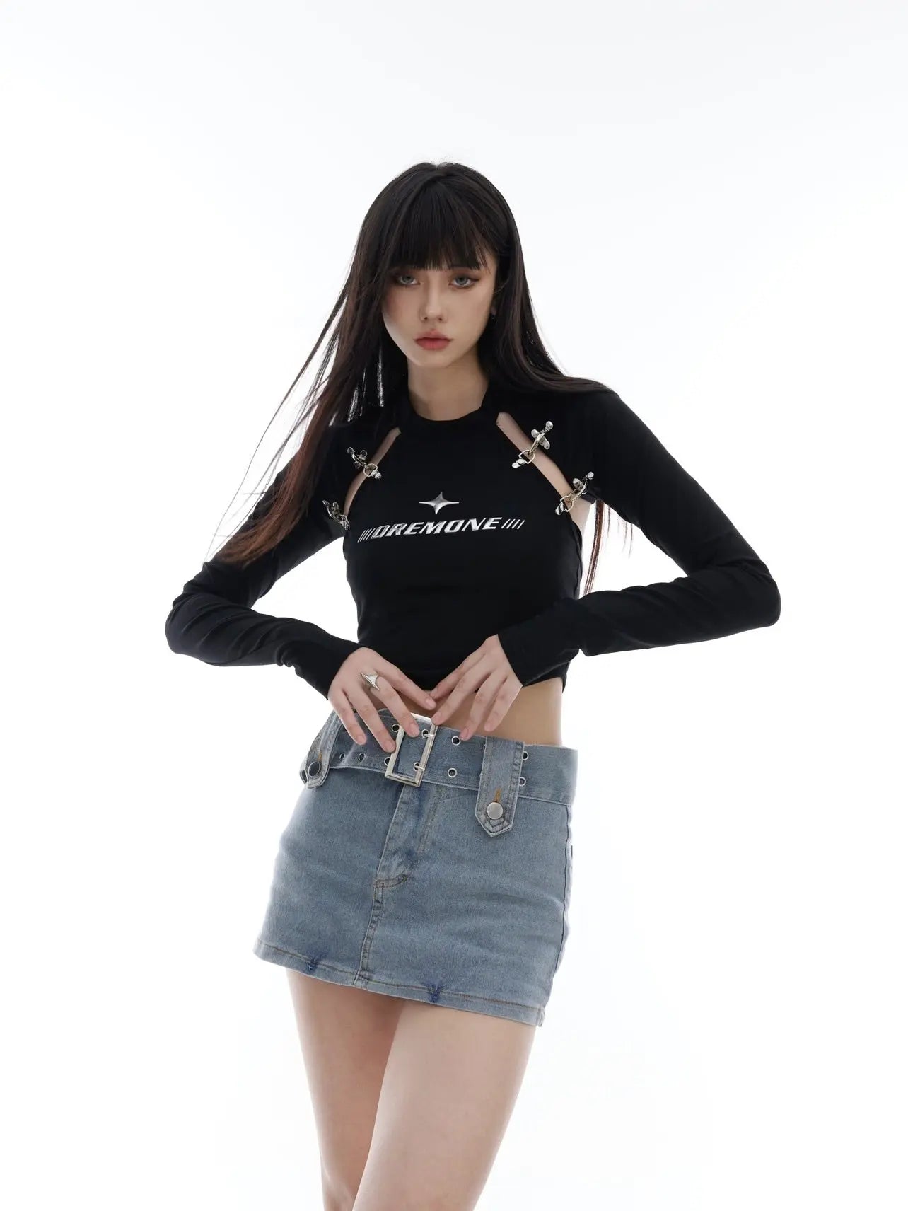 【23s August.】Airplane Buckle Hollow Tops ArtsKoreanMan
