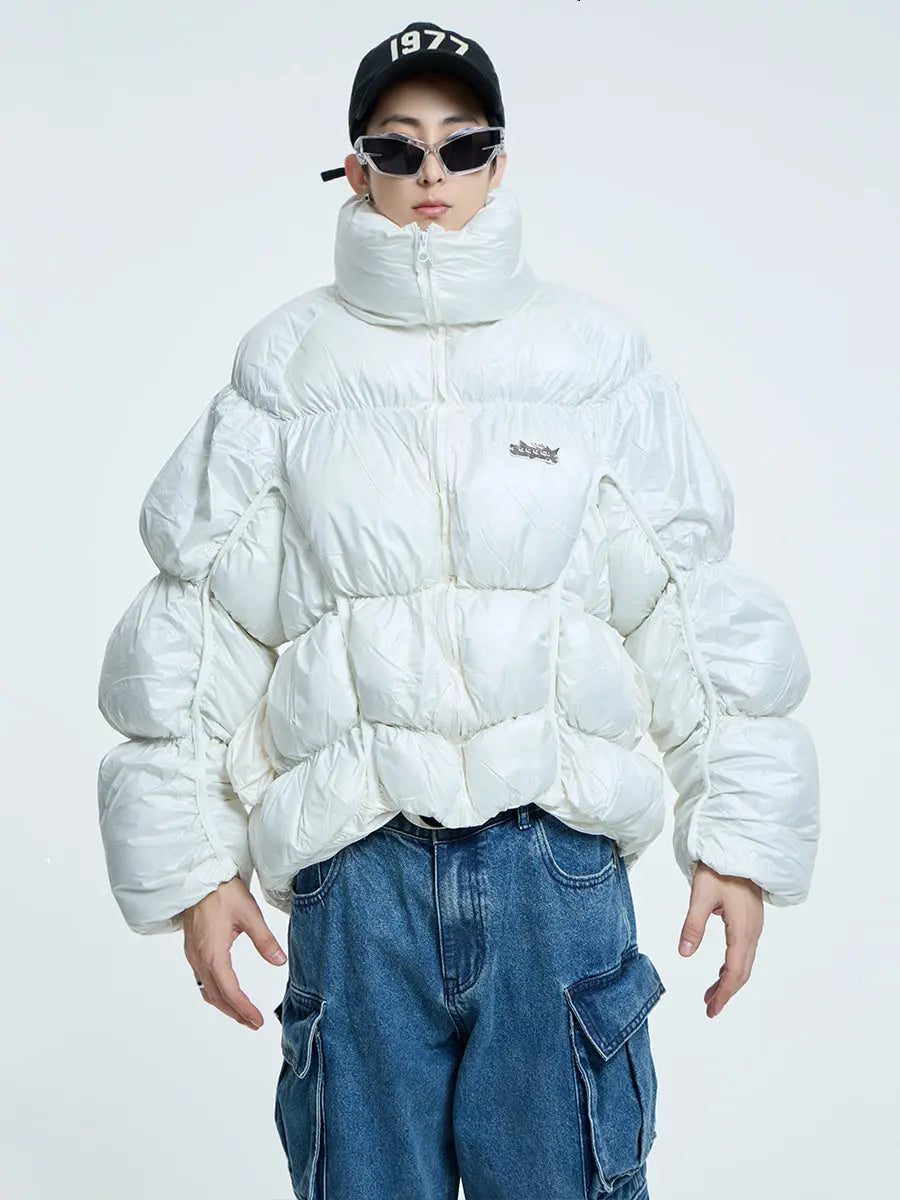 【23s September.】Irregular Pleat Stand Collar Cotton Jacket ArtsKoreanMan
