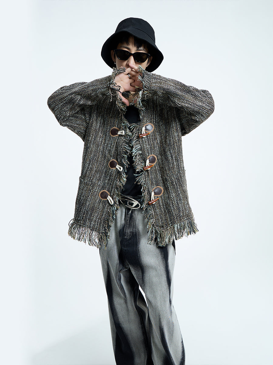 【23s September.】Vintage Braided Raw Trim Unisex Jacket -L ArtsKoreanMan
