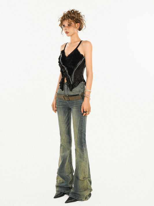 【24s Nov.】American Retro Gradient Washed Bootcut Jeans ArtsKoreanMan