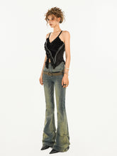 【24s Nov.】American Retro Gradient Washed Bootcut Jeans ArtsKoreanMan