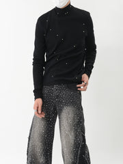 【24s Nov.】Metallic Pearl Embellished Bottoming Shirt ArtsKoreanMan