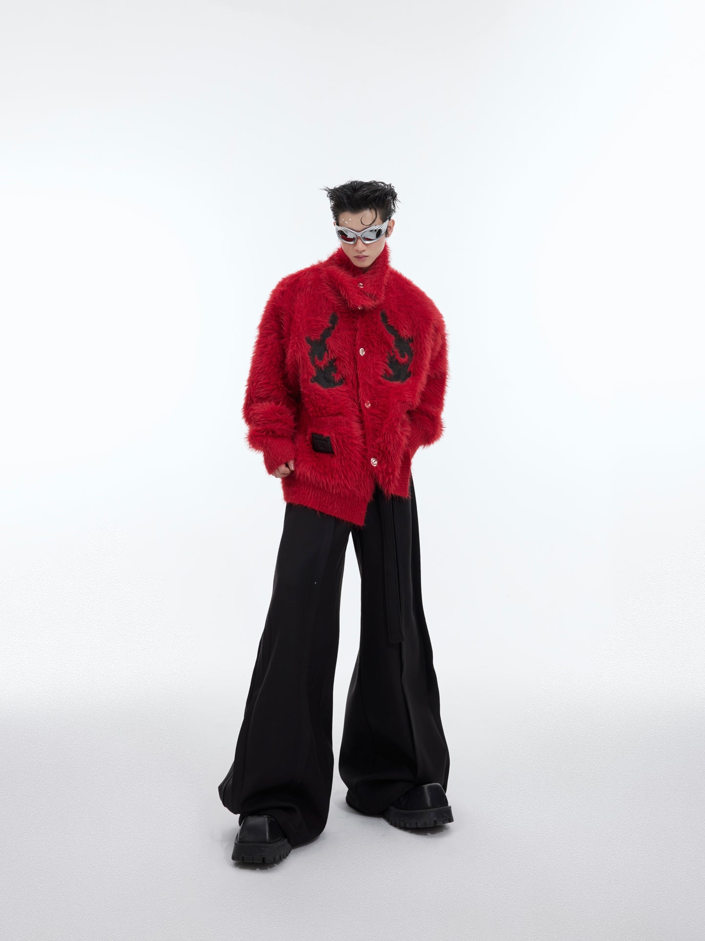 【24s February.】Faux Mink Dragon Pattern Knitted Sweater ArtsKoreanMan