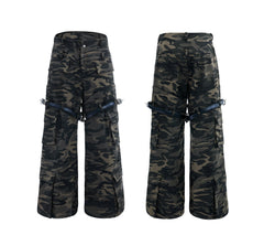 【24s Dec.】Small Belt Design Camouflage Overalls ArtsKoreanMan