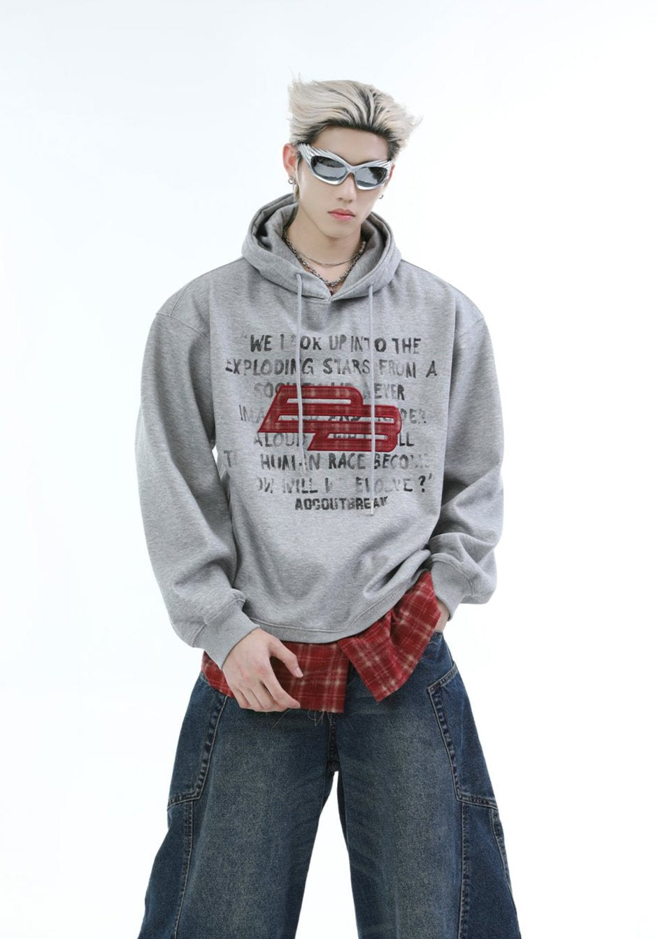【24s Nov.】Embroidered Letter Design Hoodie ArtsKoreanMan
