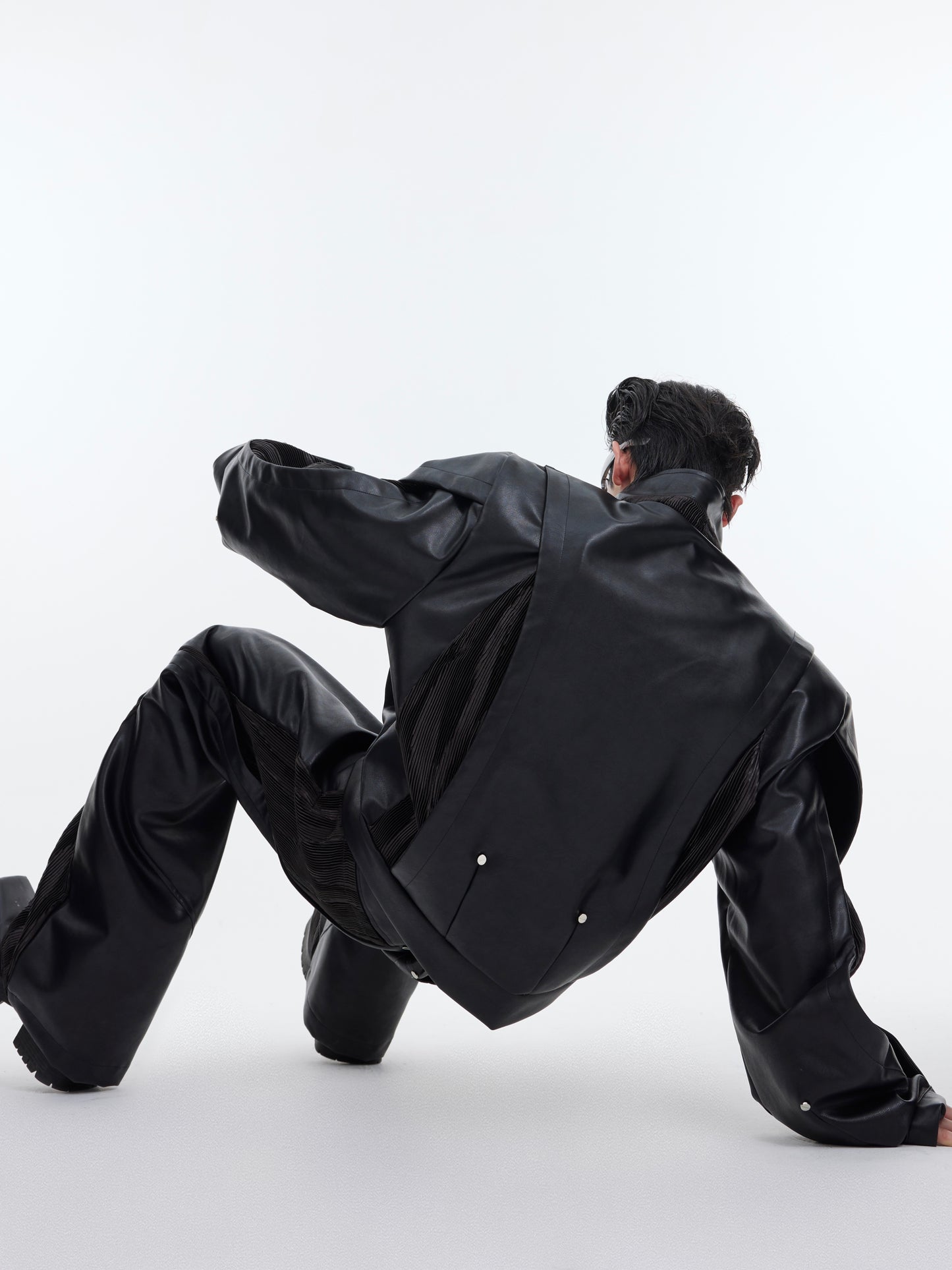 【24s February.】Deconstructed Motorcycle PU Leather Jacket ArtsKoreanMan