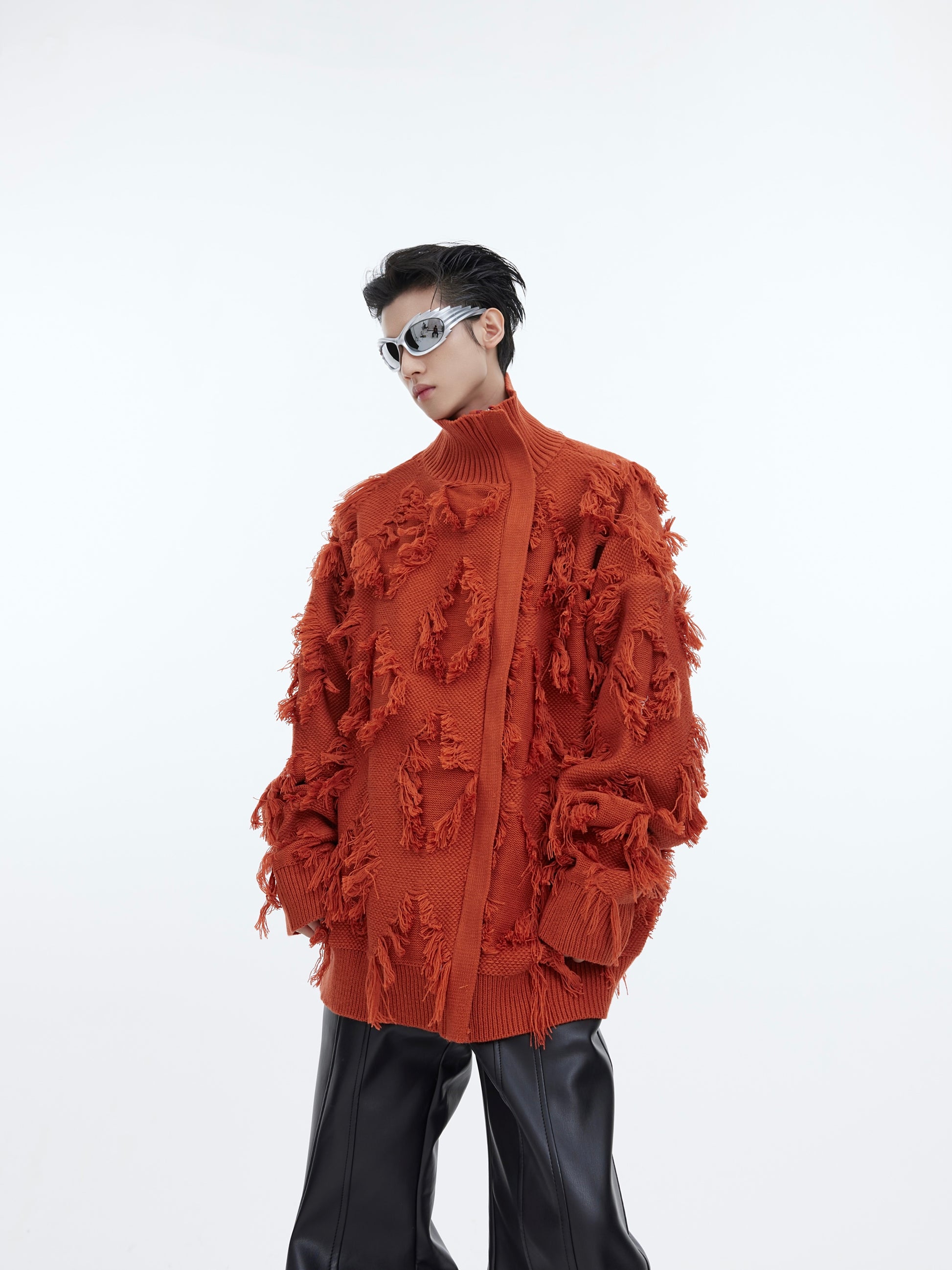 【24s Oct.】Tassel Jacquard Thickened Knitted Sweater ArtsKoreanMan