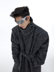 【23s November.】Double Layer Thickened Strappy Woolen Coat ArtsKoreanMan