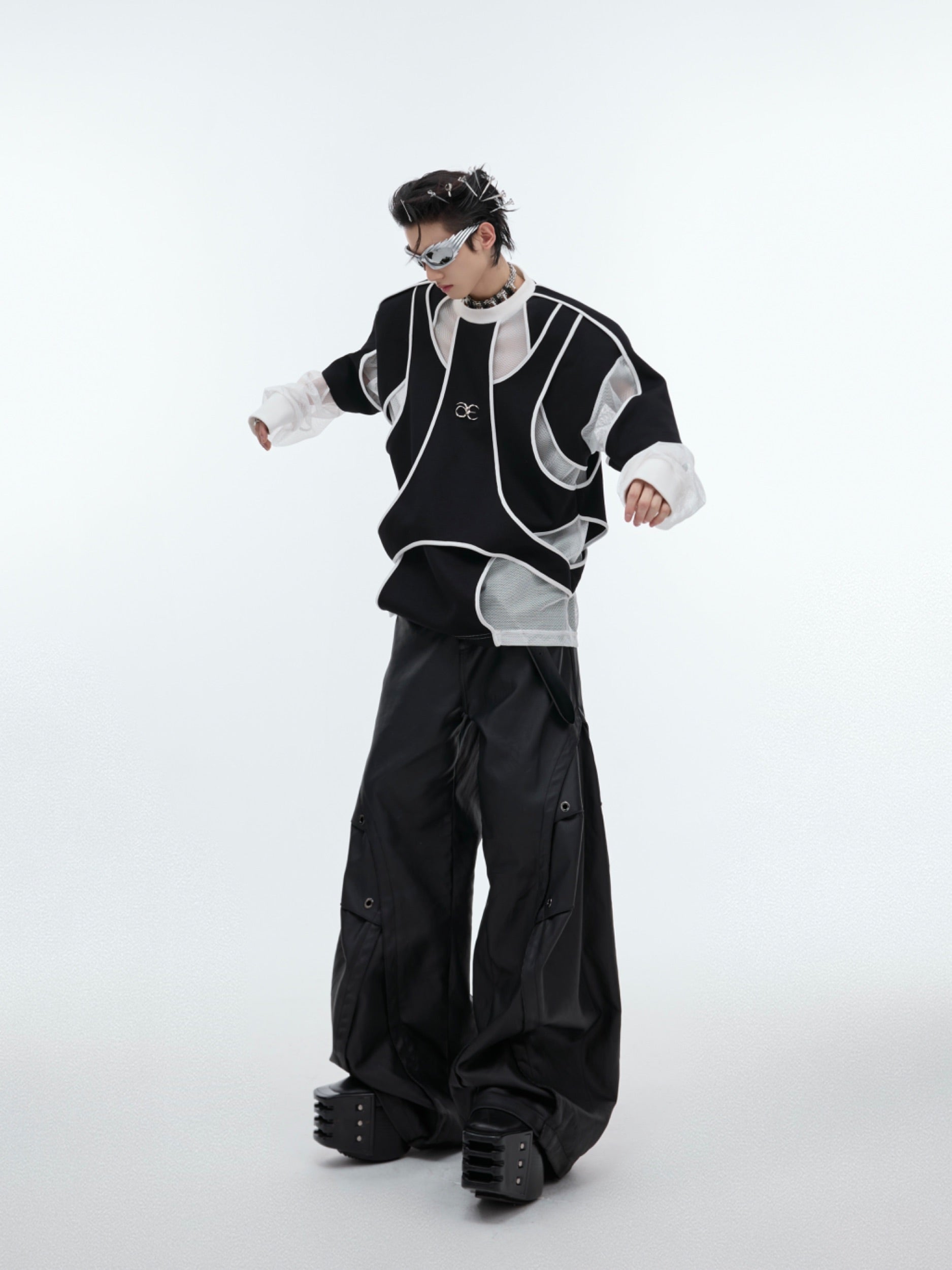 【24s Sep.】Fake Two-piece Crew Neck Sweatshirt ArtsKoreanMan