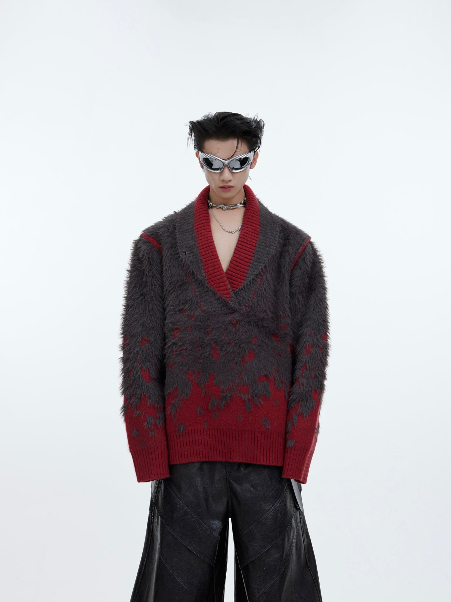 【24s Nov.】Christmas V-neck Knitted Sweater ArtsKoreanMan