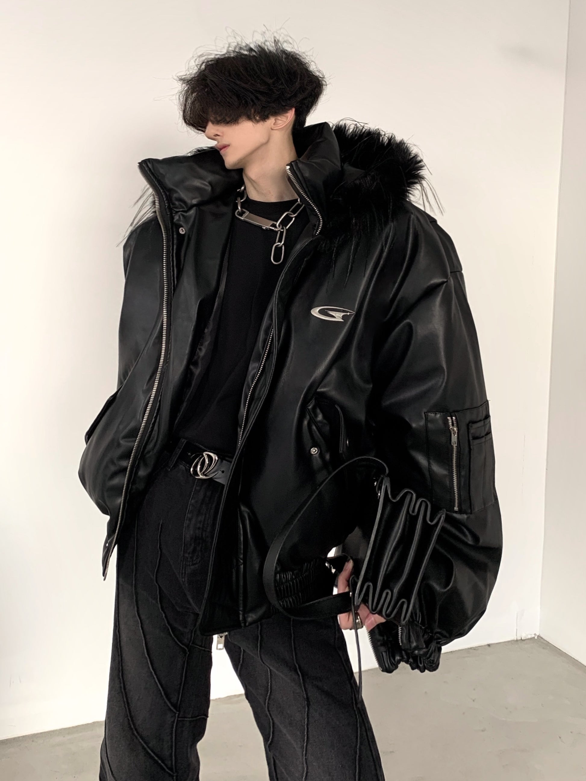 【23s December.】Big Fur Collar Hooded Niche Design Cotton Jacket ArtsKoreanMan