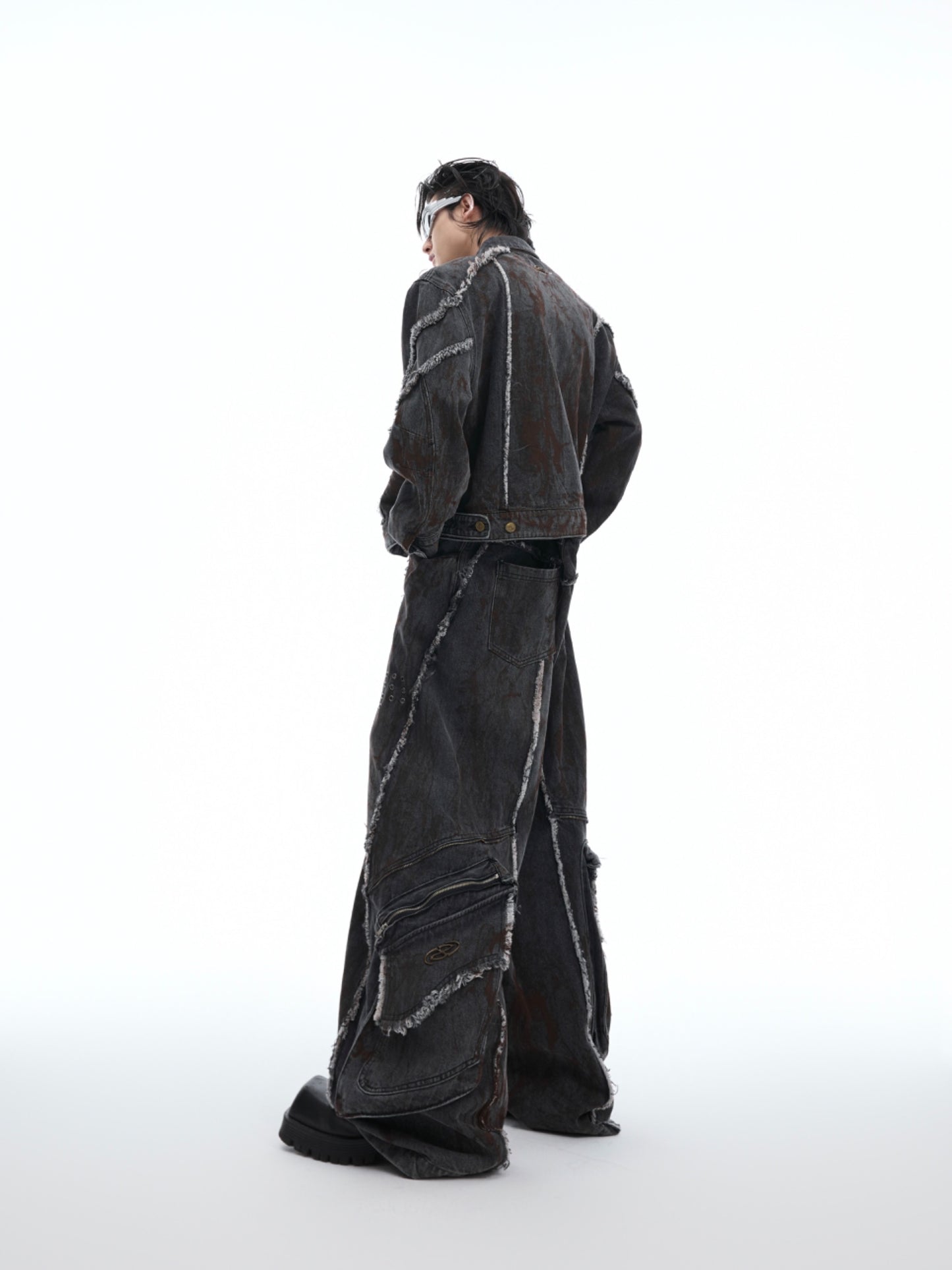 【24s Oct.】Three Dimensional Cut Pocket Holes for An Old Wash Loose Denim Suit ArtsKoreanMan