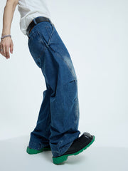 【23s September.】Curved Irregular Wide Leg Jeans-L ArtsKoreanMan