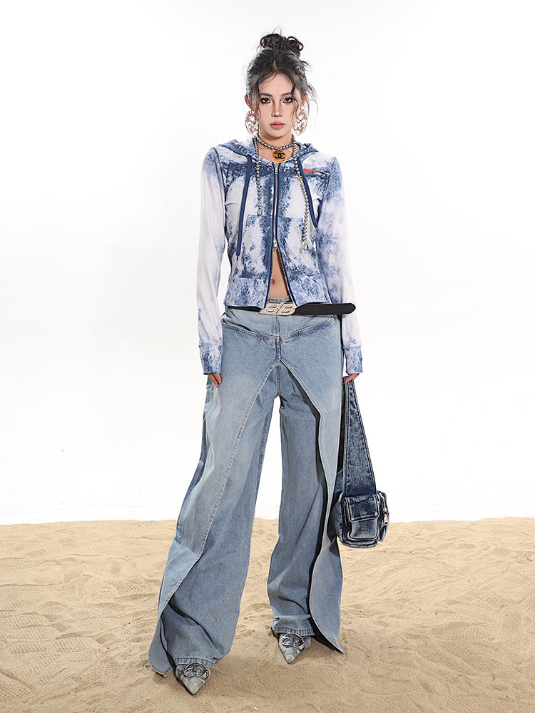 【24s January.】Fake Two-piece High-end Hot Girl Jeans Skirt ArtsKoreanMan