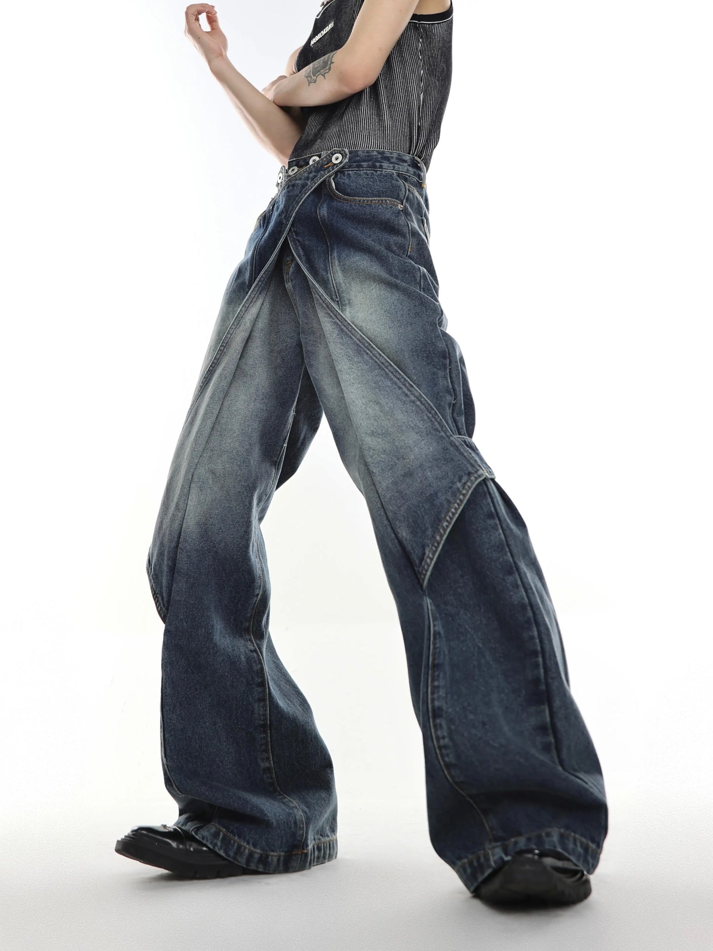 【23s Jun.】Distressed Wide Leg Jeans ArtsKoreanMan