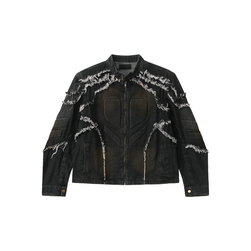 【24s Aug.】Washed Denim Jacket with Shoulder Pads ArtsKoreanMan