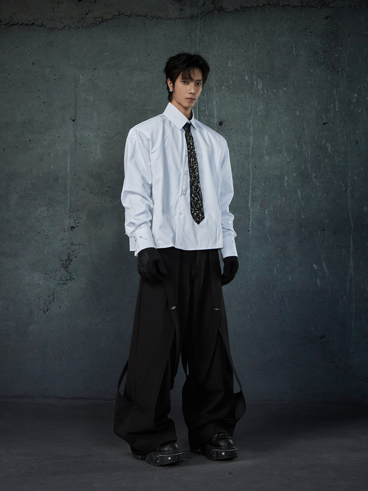 【25s Mar.】Deconstructed Patchwork Ribbon Trousers