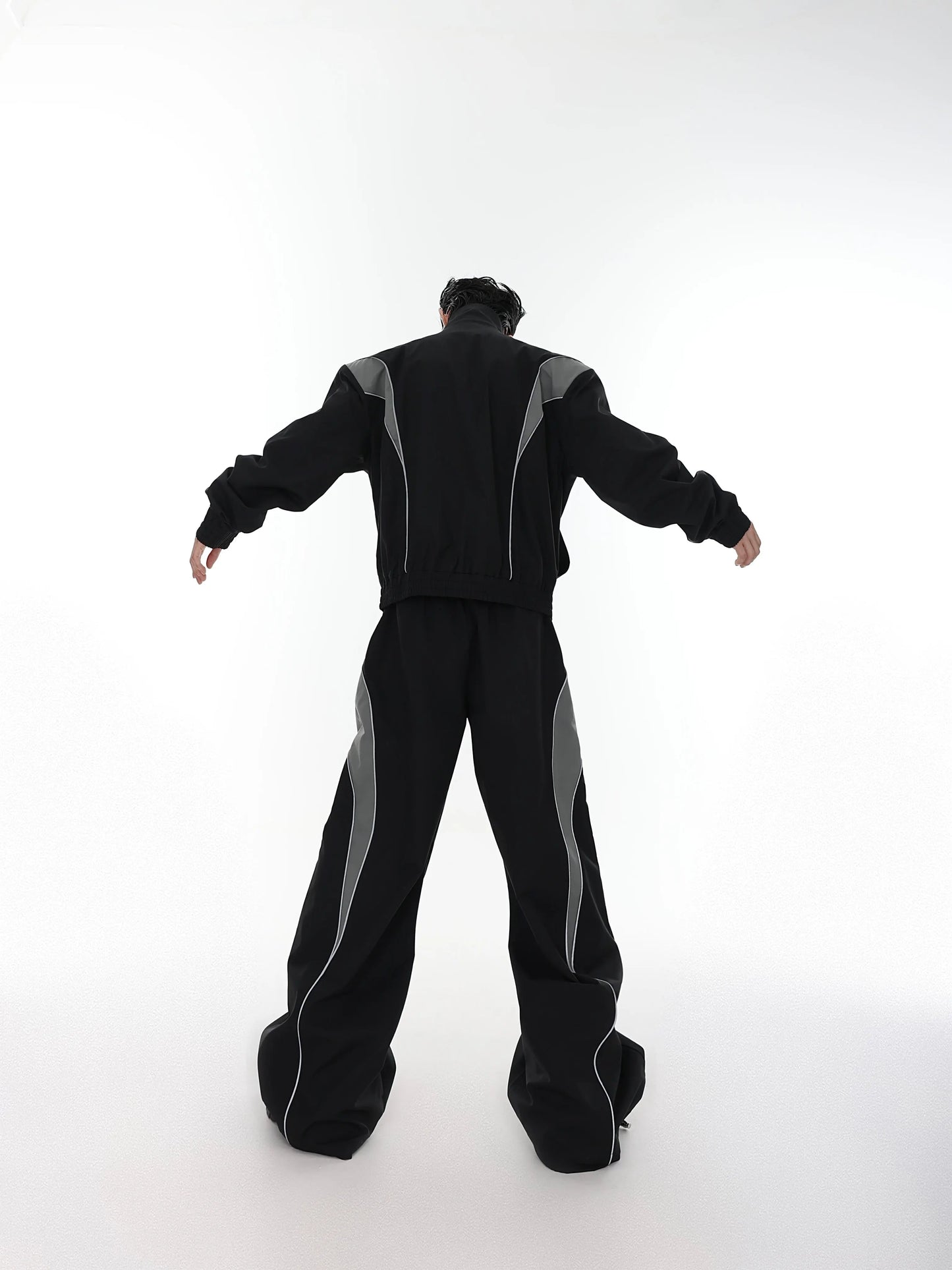 【23s August.】Reflective Stitching Jacket Sports Suit ArtsKoreanMan