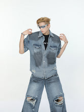 【24s June.】Vintage Dirty Dyed Hole Deconstructed Shirt + Jeans ArtsKoreanMan