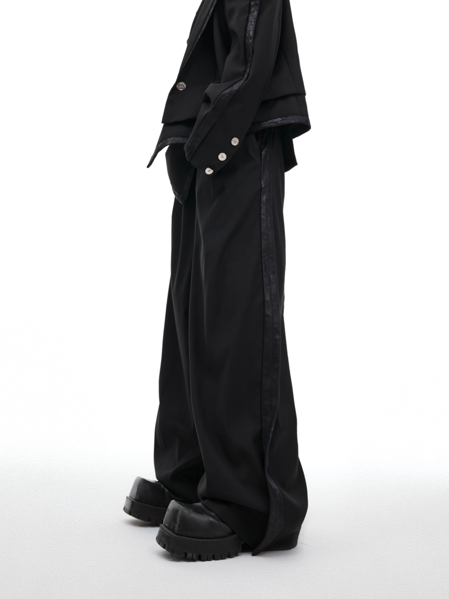 【24s Sep.】Asymmetrical Double-Layered Blazer Set ArtsKoreanMan