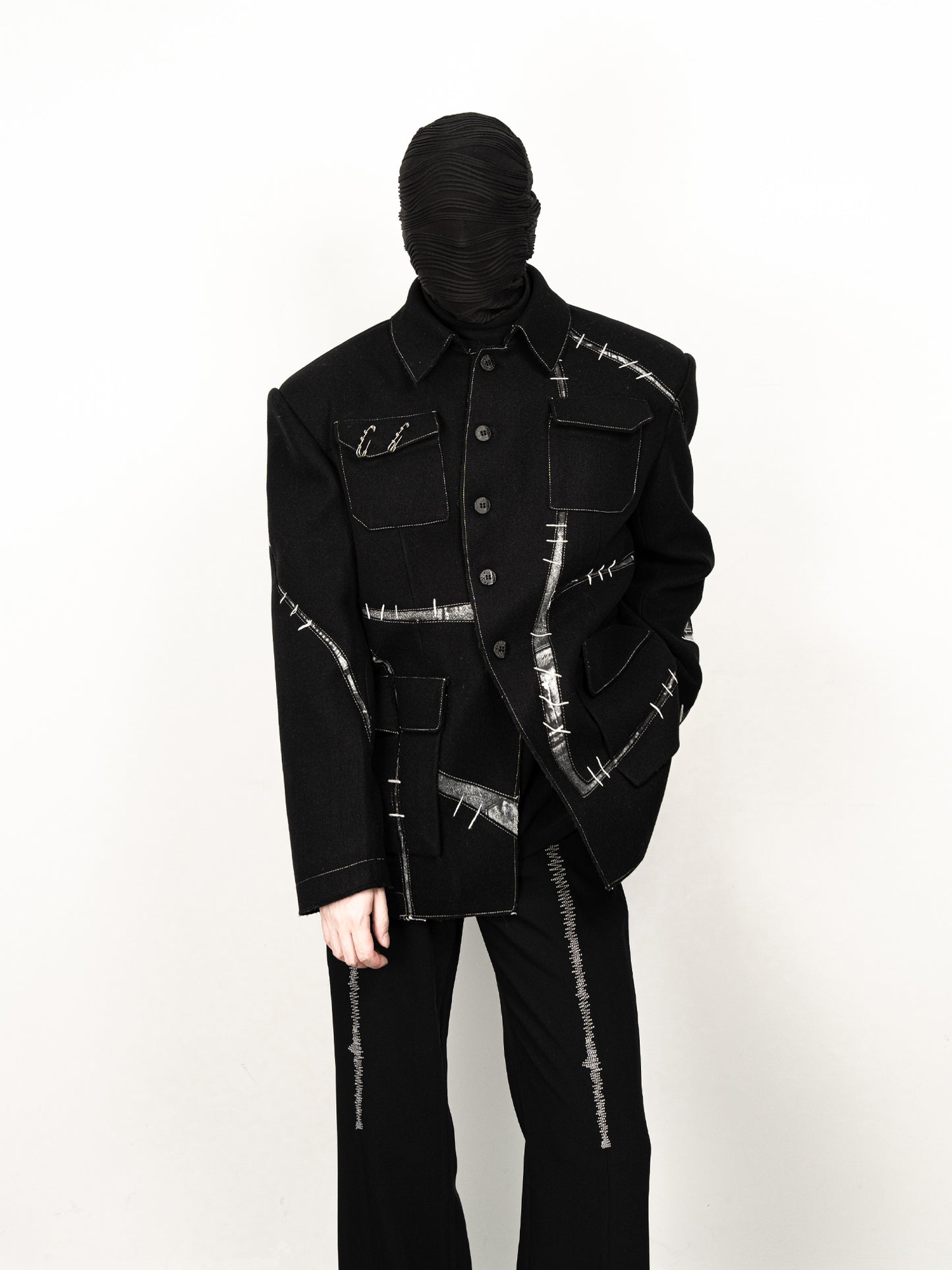 【25s Feb.】Thick Contrast Color Stitching Woolen Jacket