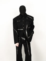 【25s Feb.】Thick Contrast Color Stitching Woolen Jacket