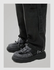 Trendy Platform Casual Leather Shoes ArtsKoreanMan