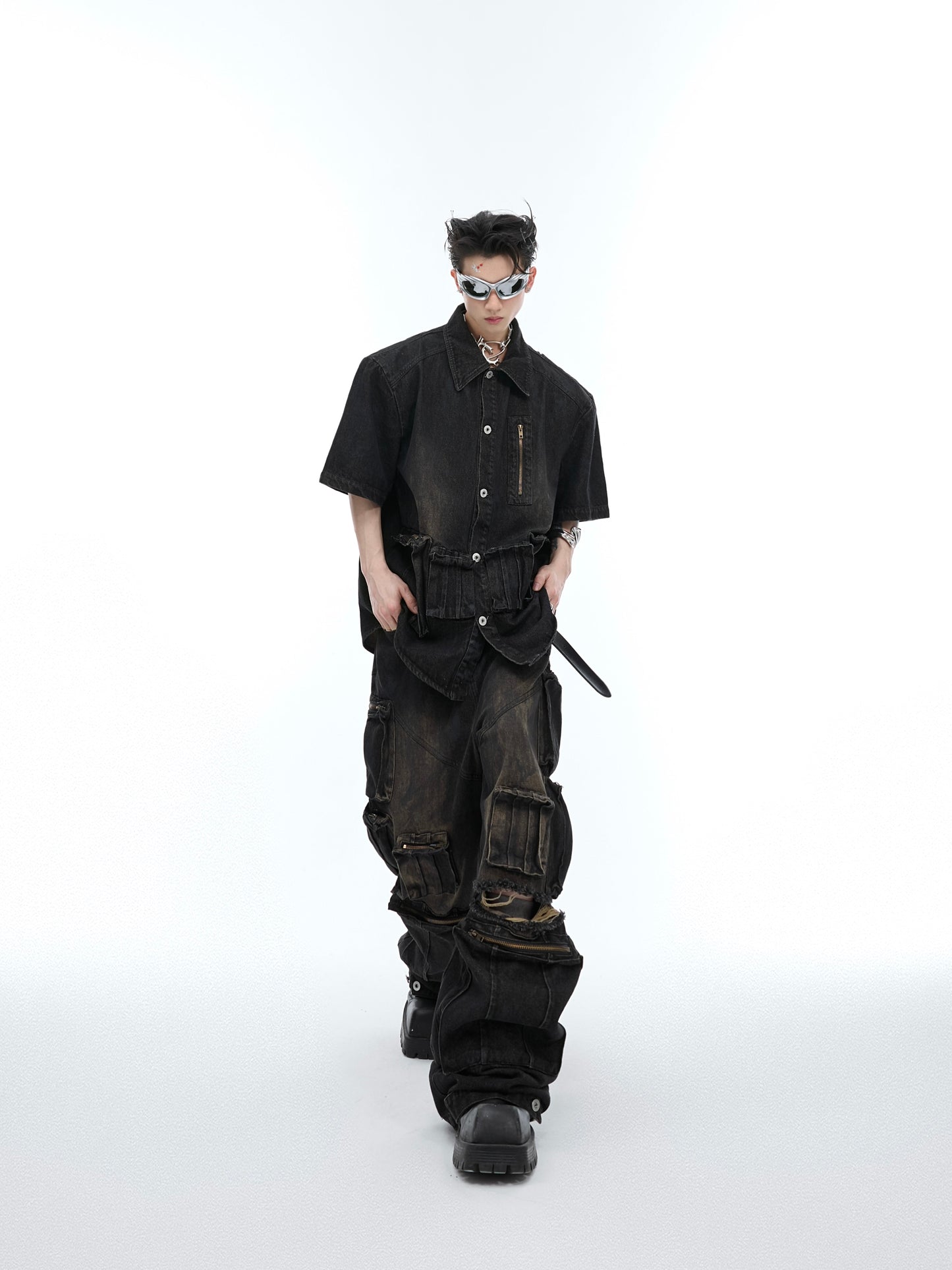 【24s June.】Retro Distressed Hand-painted Denim Jacket ArtsKoreanMan