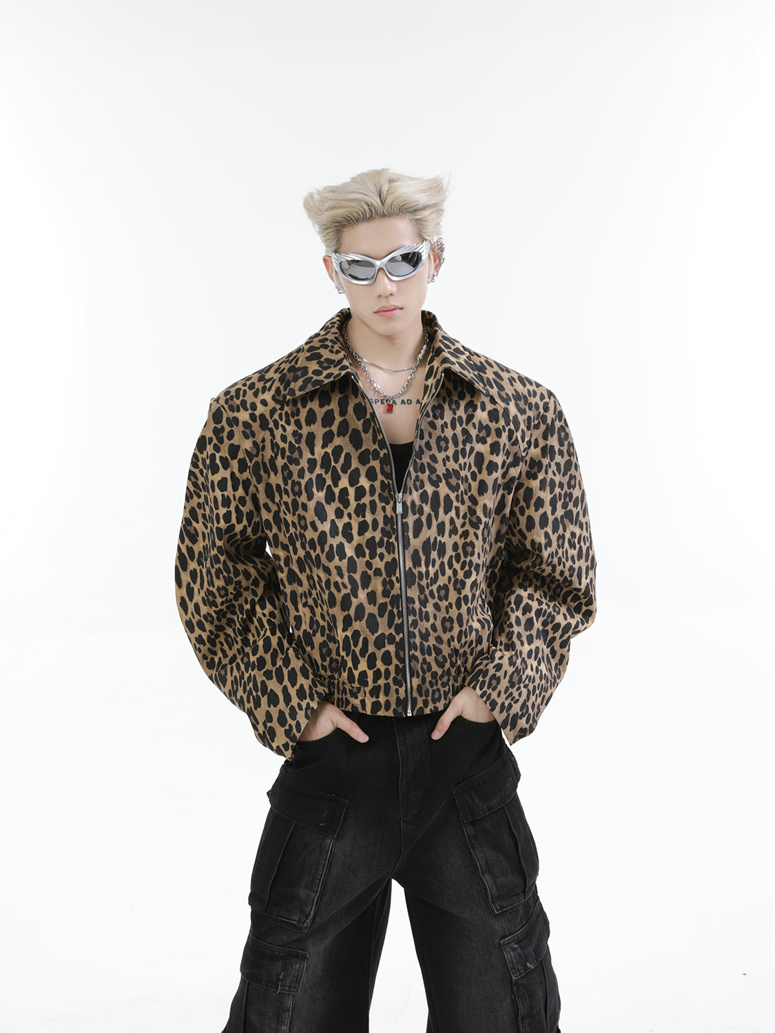 【24s Nov.】Leopard Washed Denim Vintage Jacket ArtsKoreanMan