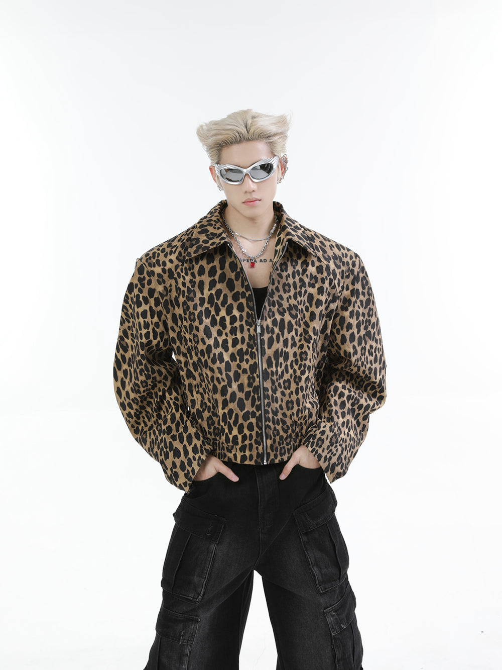 【24s Nov.】Leopard Washed Denim Vintage Jacket ArtsKoreanMan