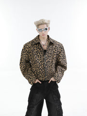 【24s Nov.】Leopard Washed Denim Vintage Jacket ArtsKoreanMan