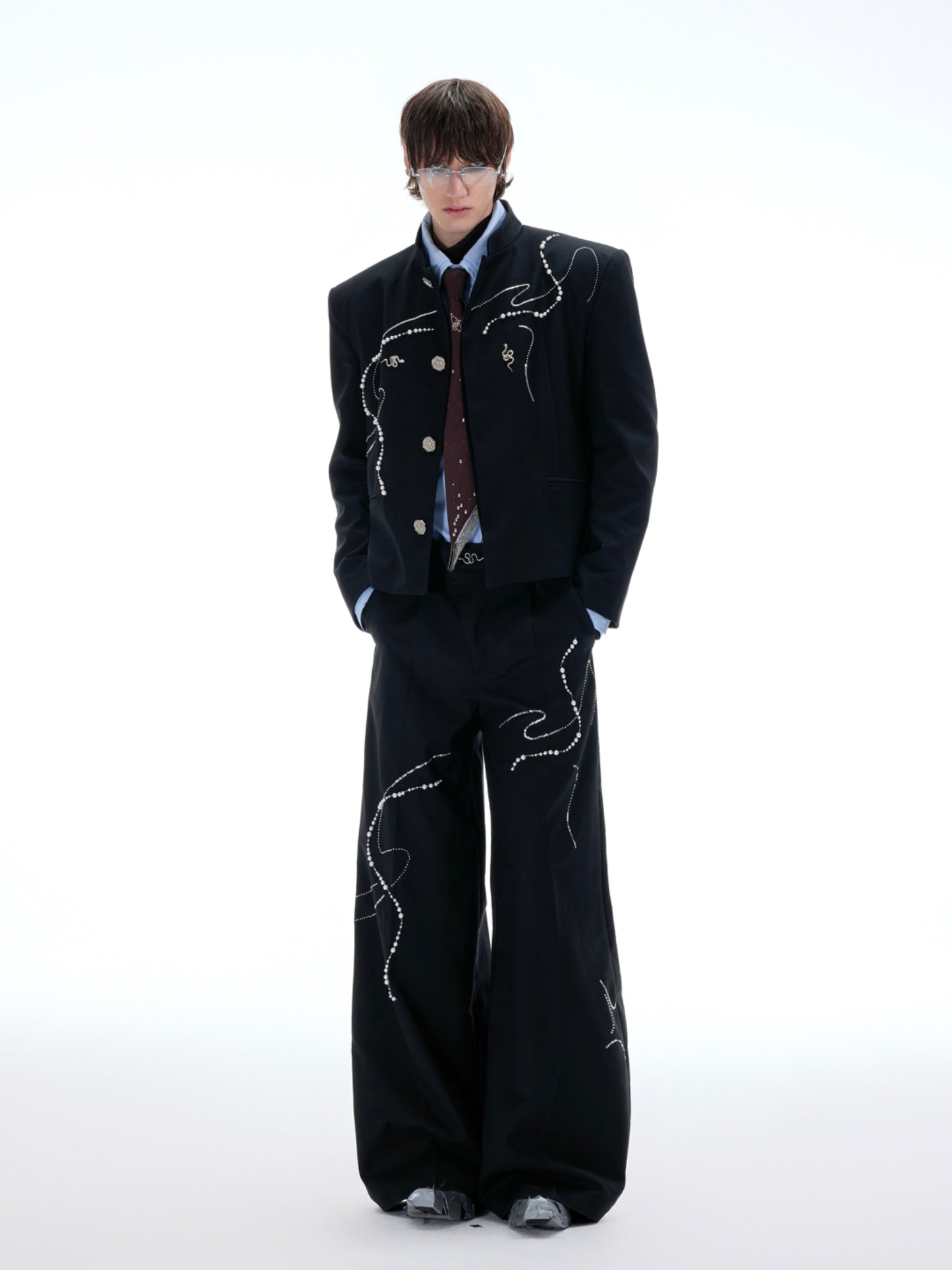 【25s Feb.】Snake Simple Suit / Loose Wide Leg Trousers